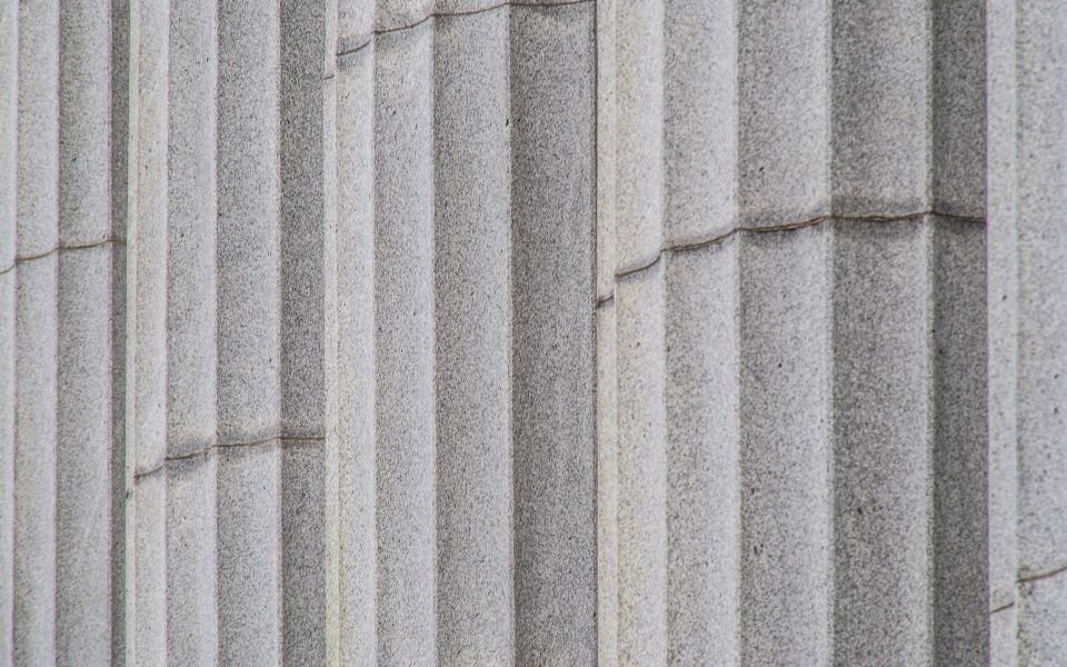 Stone columns of a public building