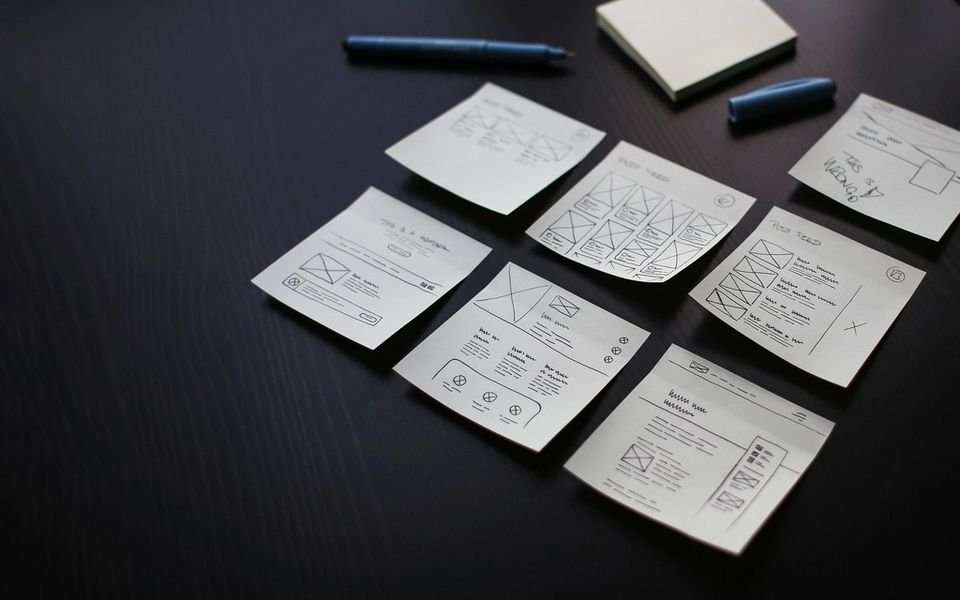 Sketched task cards laid out on a desk like a checklist